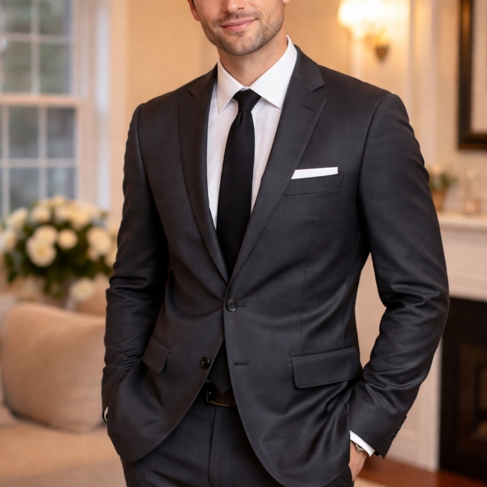 Indochino‎ Dark Gray Blazer Jacket Medium NWT